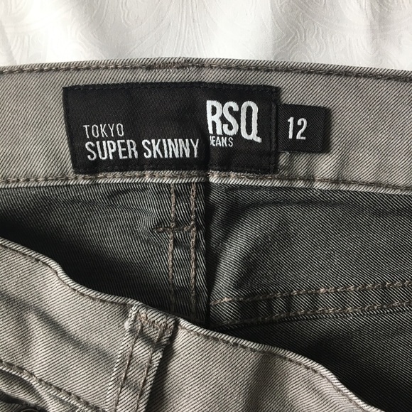 RSQ Grey Supper Skinnies Sz 12 - Picture 7 of 8